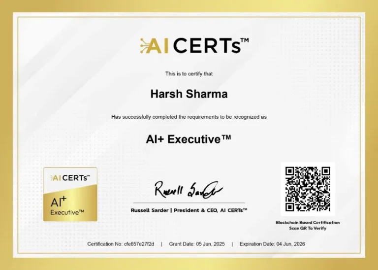 Harsh Sharma - AI Executive